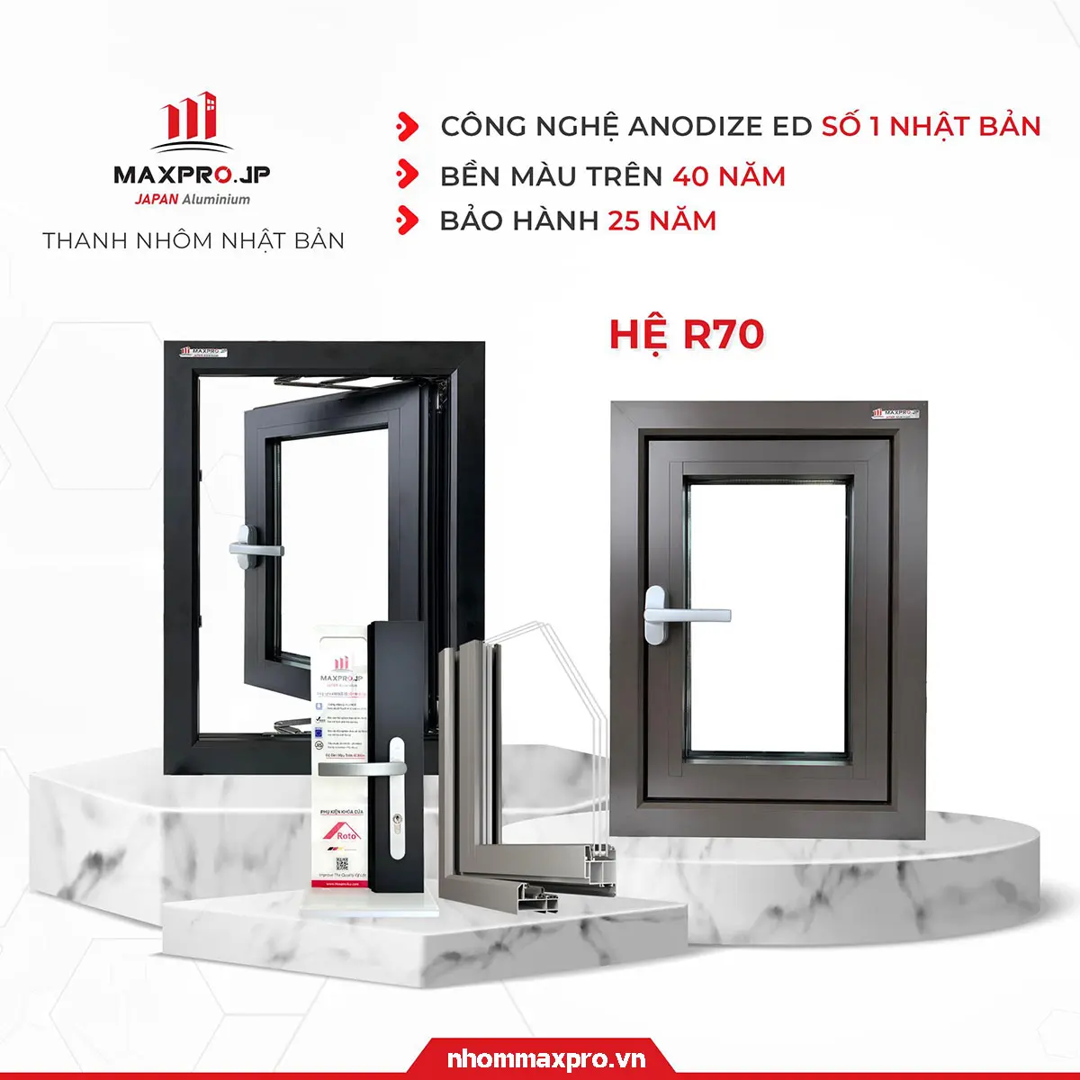 Nhôm Maxpro Hệ R70